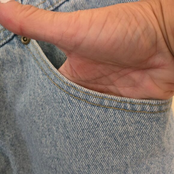 L.L. Bean Vintage 90s Acid Wash 100% Cotton Barrel Jeans Size 10 - Picture 3 of 6